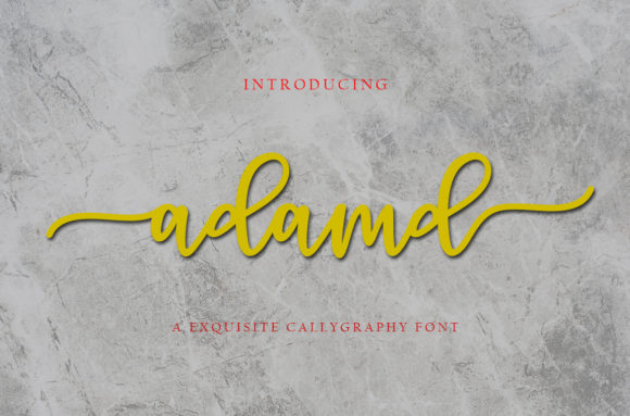 Adamd: A Modern Handwritten Typeface for Digital Charm