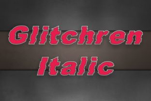 Glitchren Italic: A Decorative Display Font for Digital Edge