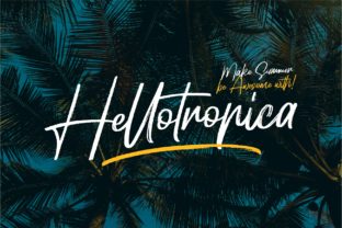 Hellotropica: A Tropical Script Font for Editorial Warmth